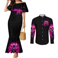 Witch Skull Couples Matching Mermaid Dress and Long Sleeve Button Shirt Don't Try To Figure Me Out I'm A Special Kind Of Twisted