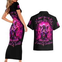 Witch Skull Couples Matching Short Sleeve Bodycon Dress and Hawaiian Shirt Don't Try To Figure Me Out I'm A Special Kind Of Twisted - Wonder Print Shop