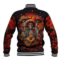 Day of Dead Skull Baseball Jacket Sugar Skull Band Skeleton - Wonder Print Shop