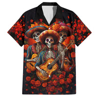 Day of Dead Skull Family Matching Summer Maxi Dress and Hawaiian Shirt Sugar Skull Band Skeleton - Wonder Print Shop