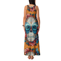 Day of Dead Skull Family Matching Tank Maxi Dress and Hawaiian Shirt Sugar Skull Butterfly - Wonder Print Shop