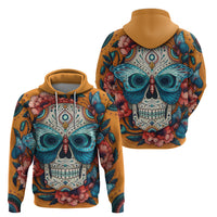 Day of Dead Skull Hoodie Sugar Skull Butterfly - Wonder Print Shop