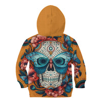 Day of Dead Skull Kid Hoodie Sugar Skull Butterfly - Wonder Print Shop