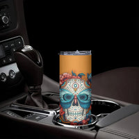 Day of Dead Skull Skinny Tumbler Sugar Skull Butterfly - Wonder Print Shop