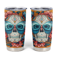 Day of Dead Skull Tumbler Cup Sugar Skull Butterfly - Wonder Print Shop