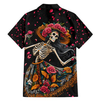 Day of Dead Lady Family Matching Tank Maxi Dress and Hawaiian Shirt Sugar Skull Lady Dancing - Wonder Print Shop