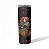 Day of Dead Lady Skinny Tumbler Sugar Skull Lady Dancing - Wonder Print Shop