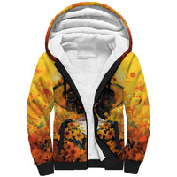 Day of Dead Lady Sherpa Hoodie Sugar Skull Lady Sunflower - Wonder Print Shop