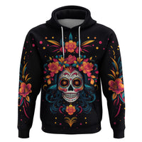 Day of Dead Skull Hoodie Sugar Skull Festival Lady - Wonder Print Shop