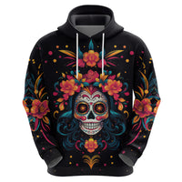 Day of Dead Skull Hoodie Sugar Skull Festival Lady - Wonder Print Shop