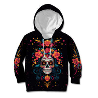 Day of Dead Skull Kid Hoodie Sugar Skull Festival Lady - Wonder Print Shop