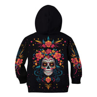 Day of Dead Skull Kid Hoodie Sugar Skull Festival Lady - Wonder Print Shop