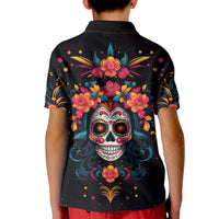 Day of Dead Skull Kid Polo Shirt Sugar Skull Festival Lady - Wonder Print Shop