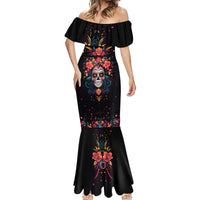 Day of Dead Skull Mermaid Dress Sugar Skull Festival Lady - Wonder Print Shop