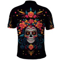 Day of Dead Skull Polo Shirt Sugar Skull Festival Lady - Wonder Print Shop