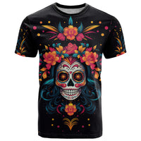 Day of Dead Skull T Shirt Sugar Skull Festival Lady - Wonder Print Shop