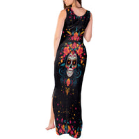 Day of Dead Skull Tank Maxi Dress Sugar Skull Festival Lady - Wonder Print Shop