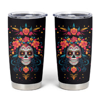 Day of Dead Skull Tumbler Cup Sugar Skull Festival Lady - Wonder Print Shop