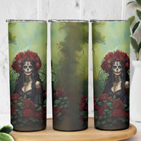 Day of Dead Lady Skinny Tumbler Sugar Skull Rose Lady - Wonder Print Shop