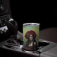 Day of Dead Lady Tumbler Cup Sugar Skull Rose Lady - Wonder Print Shop