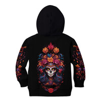 Day of Dead Skull Kid Hoodie Sugar Skull Festival Lady - Wonder Print Shop