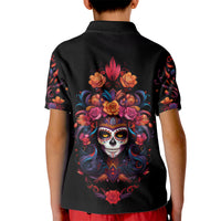 Day of Dead Skull Kid Polo Shirt Sugar Skull Festival Lady - Wonder Print Shop