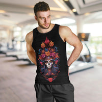 Day of Dead Skull Men Tank Top Sugar Skull Festival Lady - Wonder Print Shop