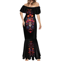 Day of Dead Skull Mermaid Dress Sugar Skull Festival Lady - Wonder Print Shop
