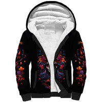 Day of Dead Skull Sherpa Hoodie Sugar Skull Festival Lady - Wonder Print Shop