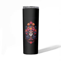 Day of Dead Skull Skinny Tumbler Sugar Skull Festival Lady - Wonder Print Shop