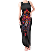 Day of Dead Skull Tank Maxi Dress Sugar Skull Festival Lady - Wonder Print Shop