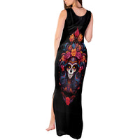 Day of Dead Skull Tank Maxi Dress Sugar Skull Festival Lady - Wonder Print Shop