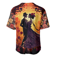 Day of Dead Couple Baseball Jersey Sugar Skull Couple Dancing - Wonder Print Shop