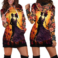 Day of Dead Couple Hoodie Dress Sugar Skull Couple Dancing - Wonder Print Shop
