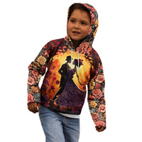 Day of Dead Couple Kid Hoodie Sugar Skull Couple Dancing - Wonder Print Shop