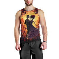 Day of Dead Couple Men Tank Top Sugar Skull Couple Dancing - Wonder Print Shop