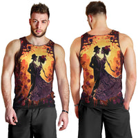 Day of Dead Couple Men Tank Top Sugar Skull Couple Dancing - Wonder Print Shop