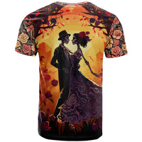 Day of Dead Couple T Shirt Sugar Skull Couple Dancing - Wonder Print Shop