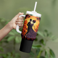Day of Dead Couple Tumbler With Handle Sugar Skull Couple Dancing - Wonder Print Shop