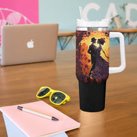 Day of Dead Couple Tumbler With Handle Sugar Skull Couple Dancing - Wonder Print Shop