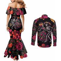day-of-dead-couple-couples-matching-mermaid-dress-and-long-sleeve-button-shirt-sugar-skull-couple-dancing