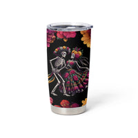 Day of Dead Couple Tumbler Cup Sugar Skull Couple Dancing - Wonder Print Shop