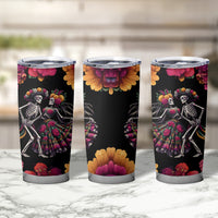 Day of Dead Couple Tumbler Cup Sugar Skull Couple Dancing - Wonder Print Shop