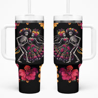 Day of Dead Couple Tumbler With Handle Sugar Skull Couple Dancing - Wonder Print Shop