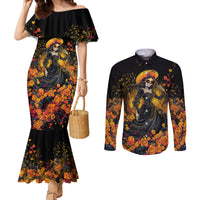 day-of-dead-lady-couples-matching-mermaid-dress-and-long-sleeve-button-shirt-sugar-skull-field-marigold-lady