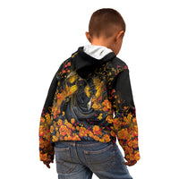 Day of Dead Lady Kid Hoodie Sugar Skull Field Marigold Lady - Wonder Print Shop
