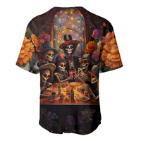 Day of Dead Festival Baseball Jersey Sugar Skull Party Family - Wonder Print Shop