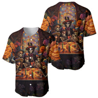 Day of Dead Festival Baseball Jersey Sugar Skull Party Family - Wonder Print Shop