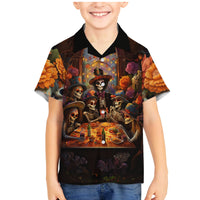 Day of Dead Festival Family Matching Mermaid Dress and Hawaiian Shirt Sugar Skull Party Family - Wonder Print Shop