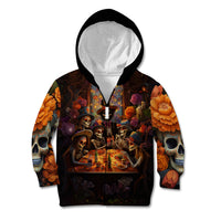 Day of Dead Festival Kid Hoodie Sugar Skull Party Family - Wonder Print Shop